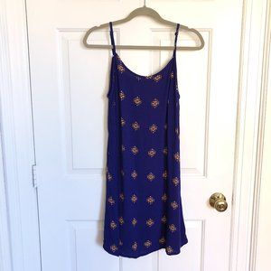 Target Navy Blue and Orange Patterned Dress